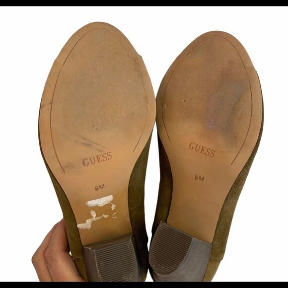 Guess olive green suede ankle boots size 6M - Picture 6 of 6